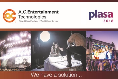 AC-ET will showcase over 15 brands from its portfolio of over 200 marques at PLASA 2018