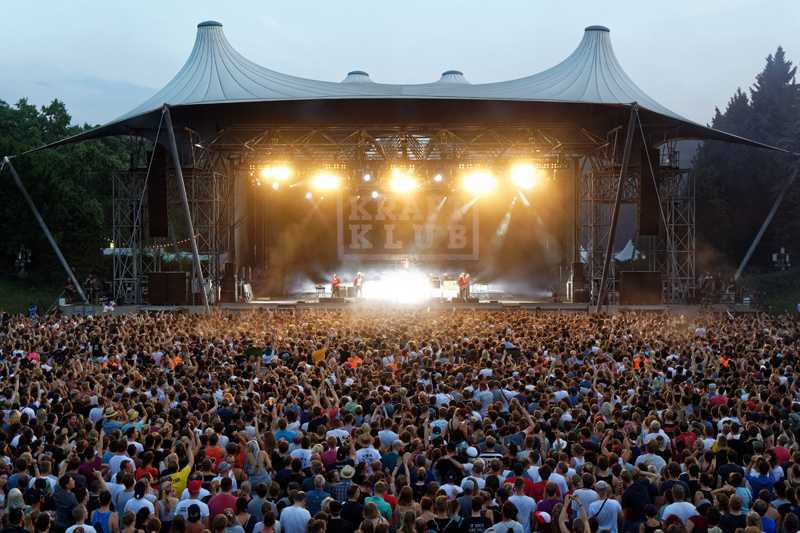 Kraftklub performed before a sell-out 17,000 crowd at the Parkbühne open air venue