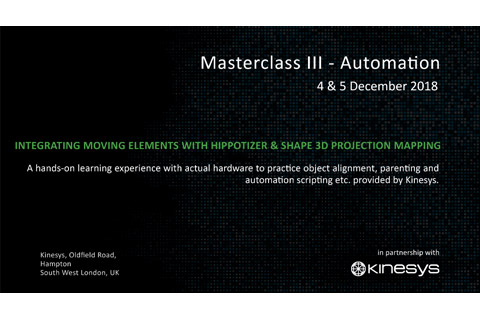 The course is designed for anyone looking to explore integrating moving elements with Hippotizer