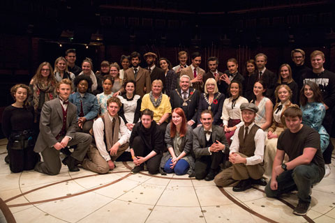 The cast and production team with Clarie Middleton and Mayor and Mayoress of Bexley