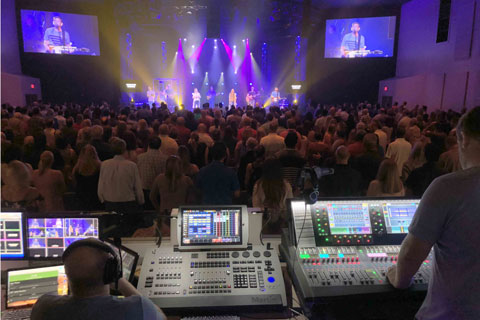 Nils Lorvick, Church at Viera volunteer mixes at FOH