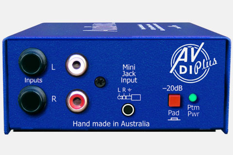 The AV DI Plus, the new stereo AV Active Direct box from ARX Systems