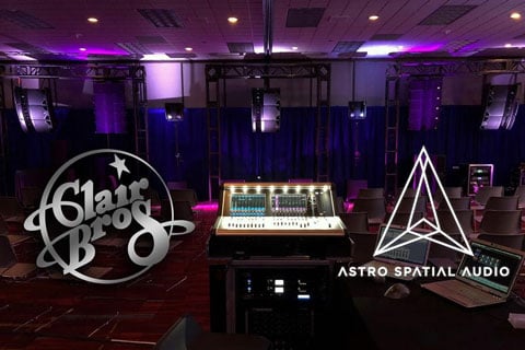 Astro Spatial Audio and Clair Brothers will deliver a series of 3D dimensional audio demonstrations