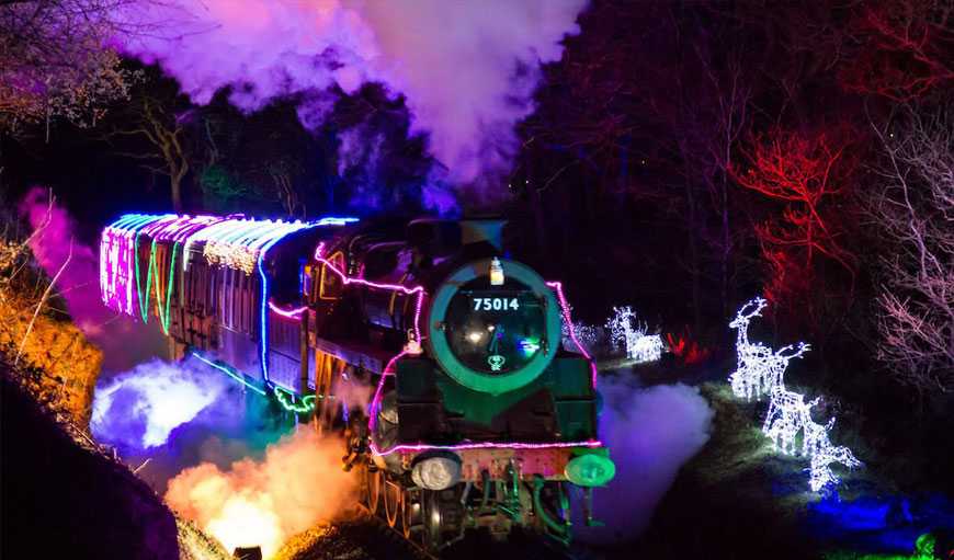 The Train of Lights was a fully-functioning steam train