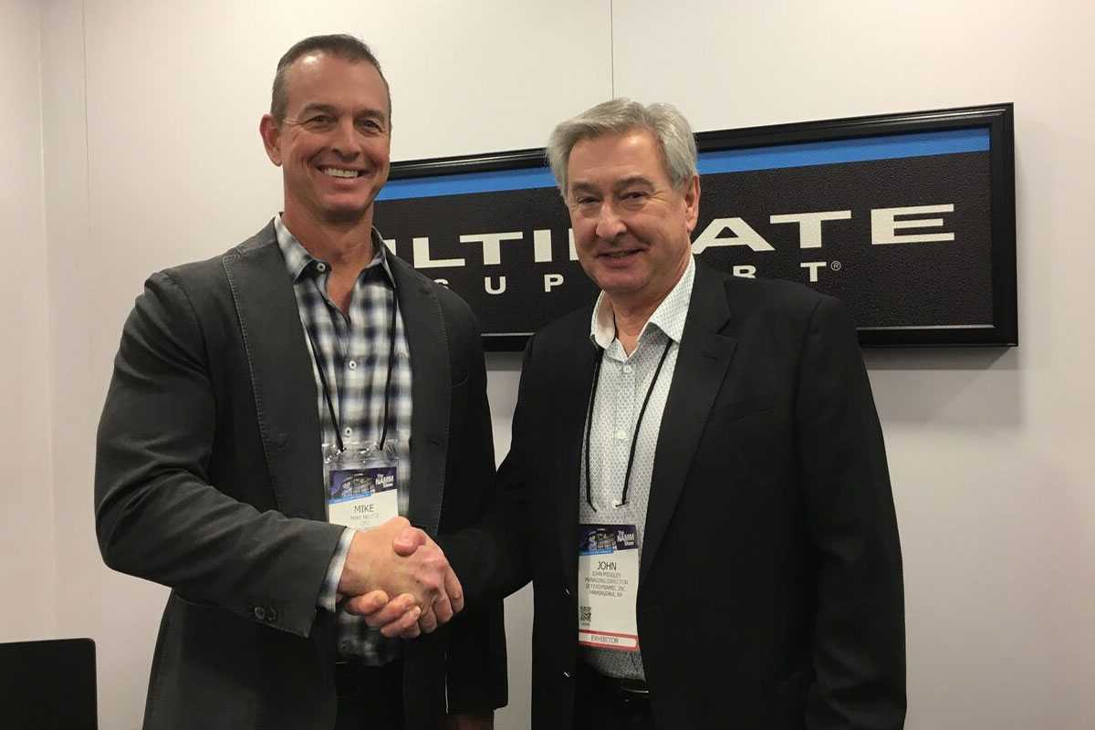 Mike Belitz, CEO at Ultimate Support and Polar managing director John Midgley