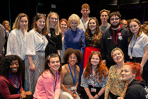 Princess Alexandra met with staff and students