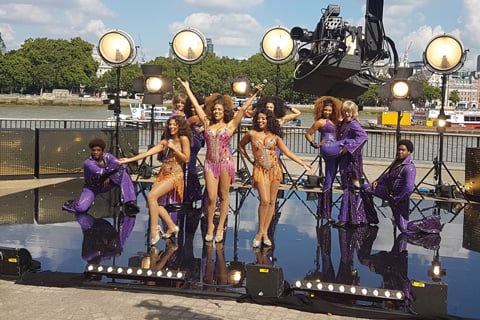 Harlequin's Hi Shine stage set was in use for Dreamgirls on ITV