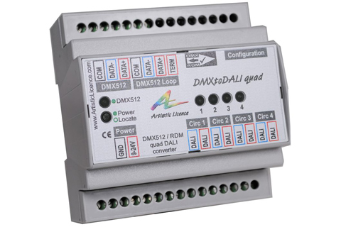 DMXtoDALI quad is specified for the new generation of DALI products