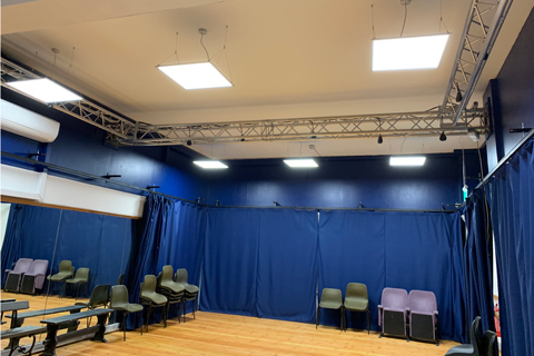 A new studio space has been created in addition to the main auditorium