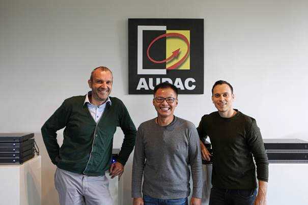 International sales director Mark Asselberghs, Sebastian Chong and CEO Tom Van de Sande