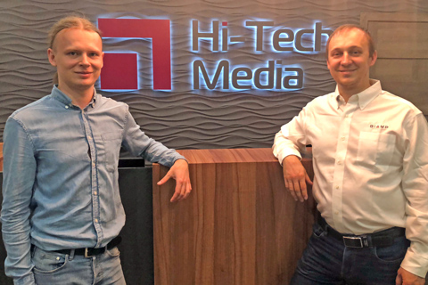 Pavel Shemiakin, brand manager, pro audio systems and Andre Kogtev, head of the audio department