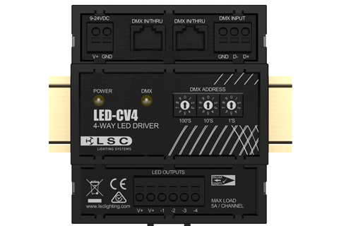 The LED-CV4 is a 4-channel LED driver