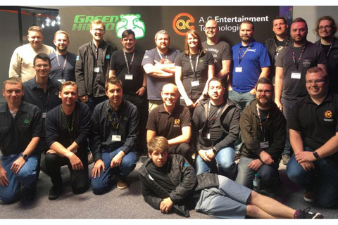 Members of the Green Hippo and AC-ET teams welcomed Hippotizer super users to Leeds