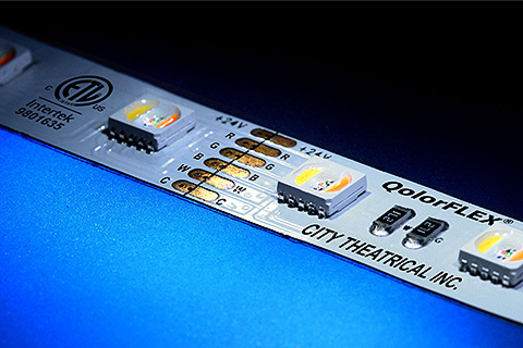 The QolorFLEX LED Tape line includes 45+ high quality tape options