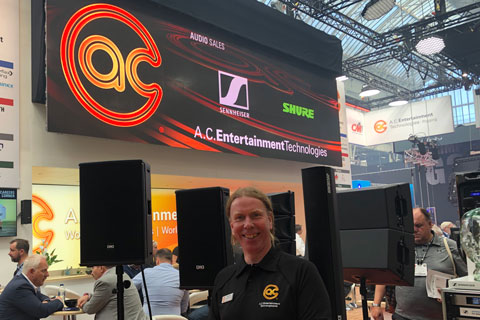 Dave Ball on the AC-ET stand at PLASA 2019