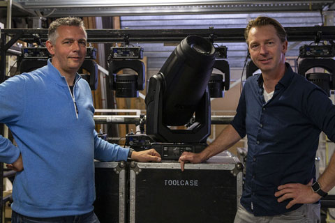 Lichtwerk’s Jacco Pattist (left) with Jeroen van Aalst from Robe’s Benelux distributor, Controllux