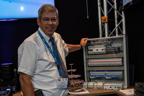 Zero 88 ‘s David Catterall demonstrates the RigSwitch at PLASA 2019