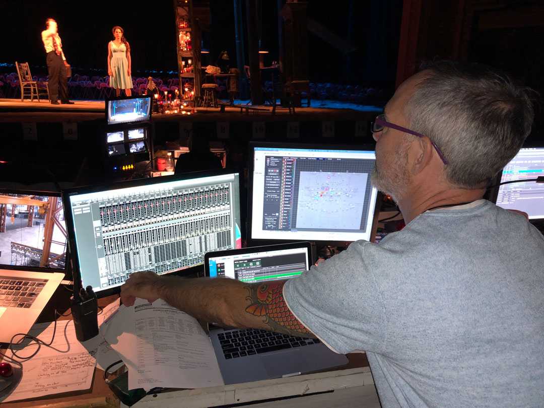 Brad Ward operates TiMax on Broadway's The Rose Tattoo