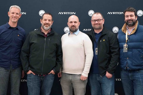 Michael Althaus, global sales director; Chris Lose, designer relations manager; Jonas Stenvinkel, director of strategic development; Jerad Garza, international sales and Chris Ferrante, CEO