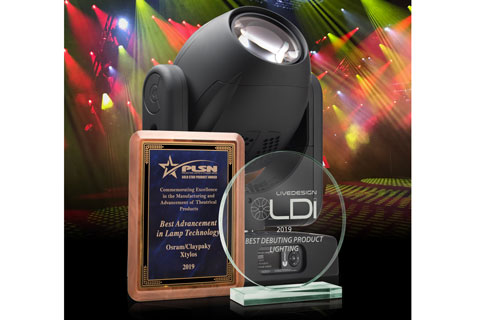 The Xtylos beam moving light took home two awards