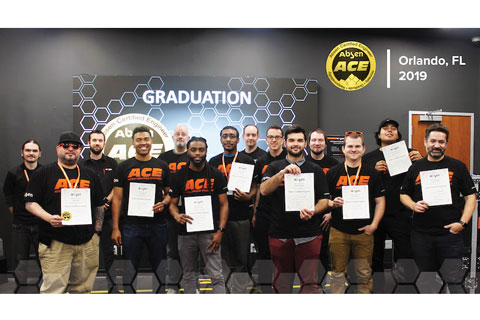 The latest group of Absen Certified Engineers