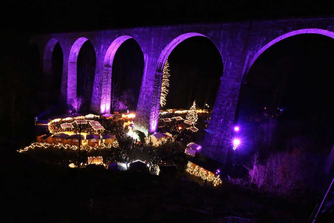 The viaduct has become a symbol of the Ravenna Gorge Christmas Market