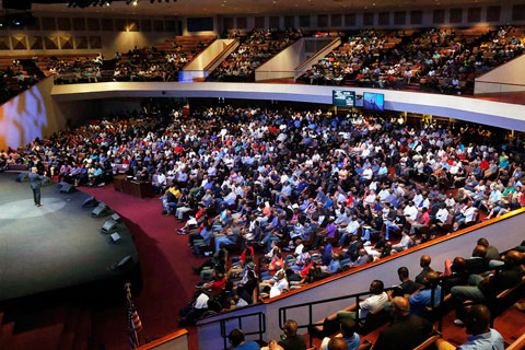 The venue seats around 3,280 people, shaped in a semi-circle, with large balconies and unobstructed sight lines