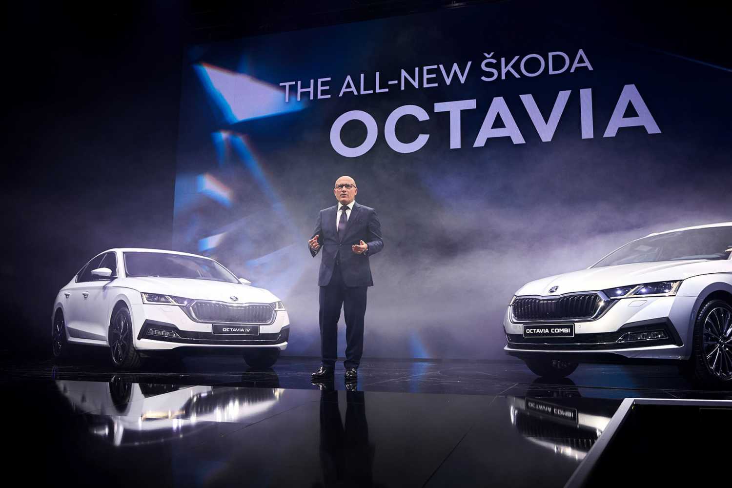 The new Škoda Octavia was unveiled at the Prague National Gallery’s Trade Fair Palace