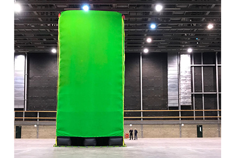 The VFX Wall 20:40 is the first in a new range of modular, inflatable visual effects