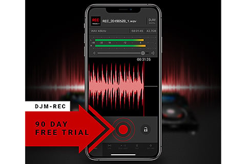The DJM-REC app simplifies the recording and sharing of music