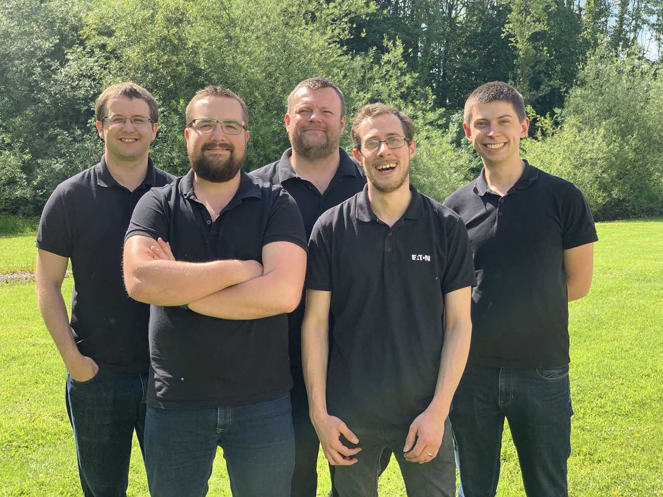 The Zero 88 training team - Jon Hole, Tyler Holpin, Keith Rogers, Nathanael Orr and Edward Smith (the image was taken before social distancing was introduced)