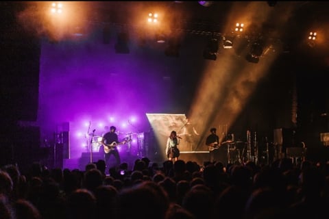 Fixtures from GLP formed the basis of Alice Merton's set design (photo: Sarah Köster)