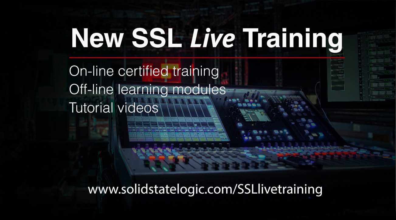 The programmes cover the SSL Live range of consoles