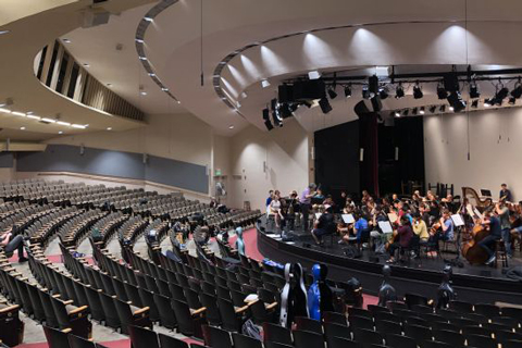 d&b Soundscape system installed in Stanford's Dinkelspiel Auditorium.