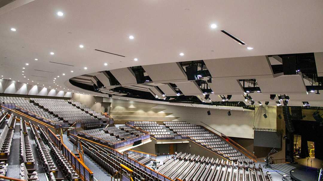 The 4,000-seat auditorium was recently upgraded with Meyer Sound Leo Family loudspeakers