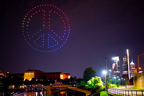 Verge Aero put Rocky into the sky above the Philadelphia Museum of Art