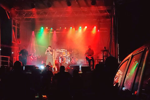 The Andy Davis Band at the Evergreen Drive-In (photo: Krystal Ritenour)