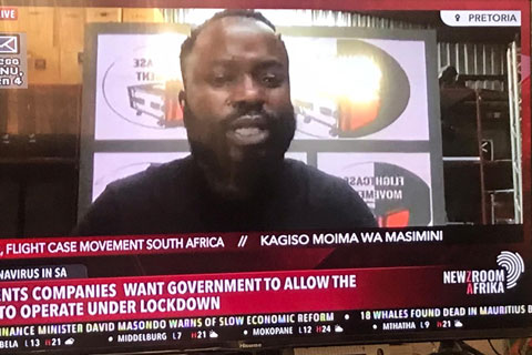 Newzroom Afrika interviews Kagiso Moima Wa Masimini of #flightcasemovement