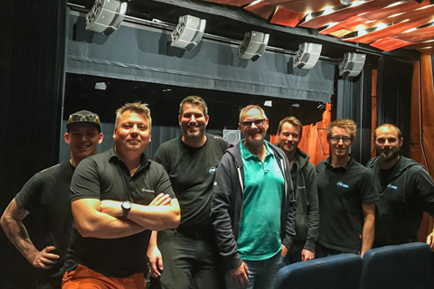 Tim Vermeer (Pansound), Martin Rode (L-Acoustics), Martin Rieder (Pansound), Rupert Pichler (Pansound), Martin Wurmnest (L-Acoustics), Tom Erlinger (Pansound), and Flo Pichler (Pansound)