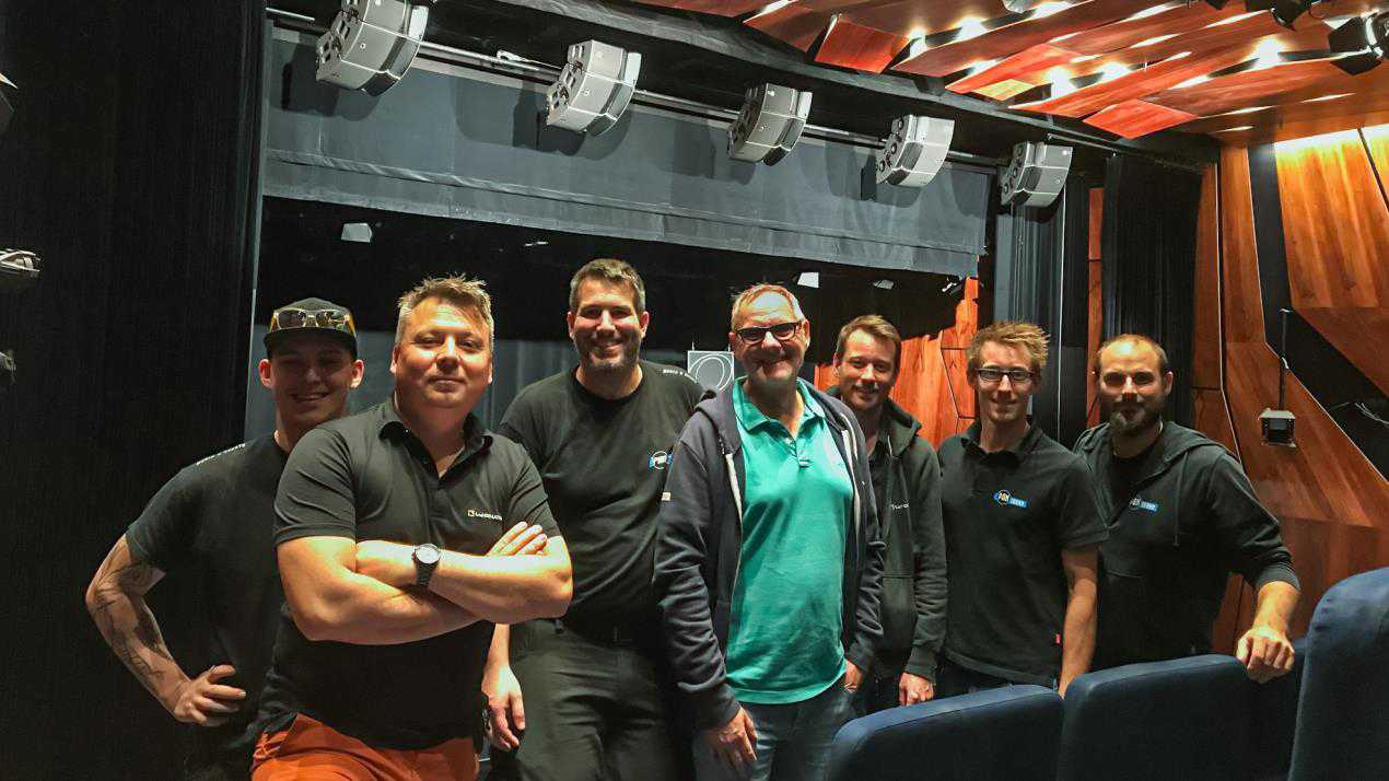 Tim Vermeer (Pansound), Martin Rode (L-Acoustics), Martin Rieder (Pansound), Rupert Pichler (Pansound), Martin Wurmnest (L-Acoustics), Tom Erlinger (Pansound), and Flo Pichler (Pansound)