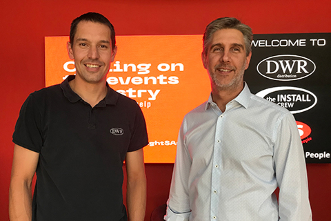 Robert Izzett from DWR Distribution and Jason Rall, Southern Africa country manager for Sharp NEC Display Solutions