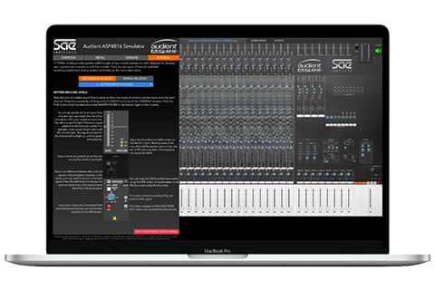 This digital tool provides students with remote access to a fully-functional, Audient ASP4816 console