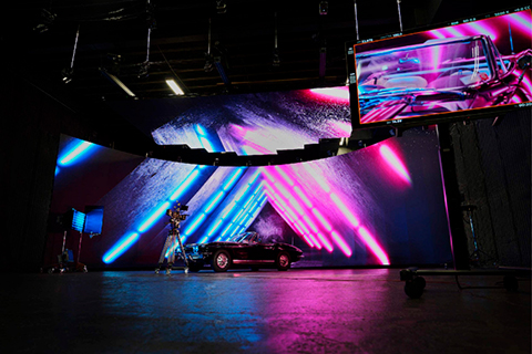 GUM Studios - The virtual environment includes ROE Visual Black Pearl 2 LED video panels driven by Brompton 4K Tessera SX40 (photo: Jackie Roman)