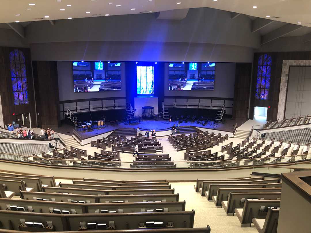 The renovated Shades Mountain Baptist Church in Birmingham, Alabama