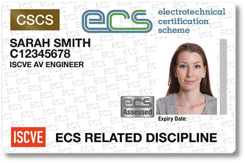 The new ECS AV Engineer card for existing and newly accredited ISCVE members