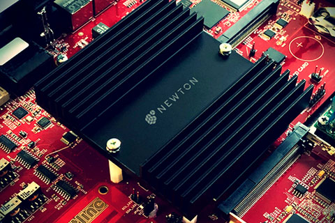 Newton is a FPGA-based device built into a single 1RU networkable chassis