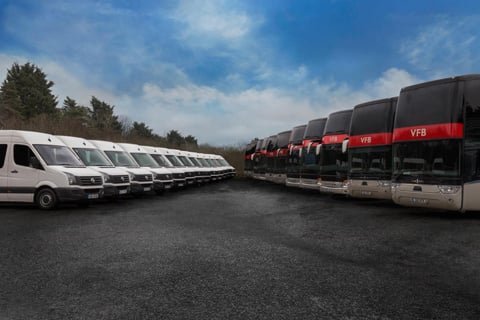 The Vans For Bands fleet lies idle