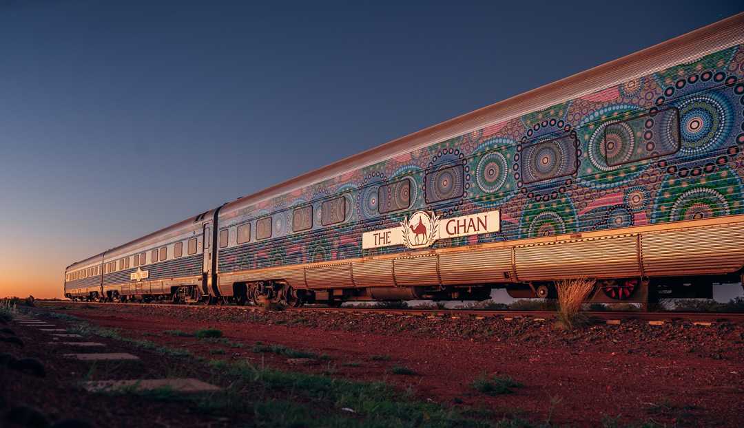 Three of the train's carriages were wrapped in artist Chantelle Mulladad’s work Crossroads