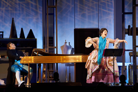 The Barber of Seville was performed on a custom-built stage I Photo: Stefan Cohen