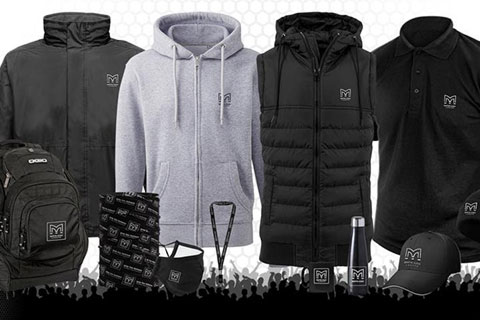 A comprehensive range of clothing and accessories is now available